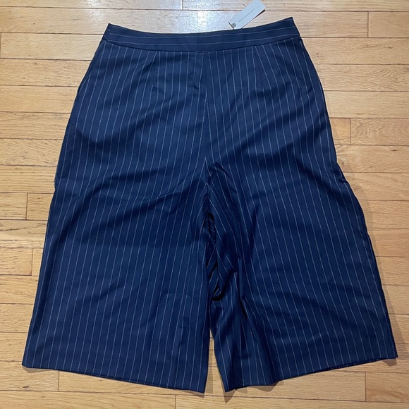 Brand New Anthropologie Menswear-Inspired Pinstriped Wide Leg Culottes - Picture 5 of 16